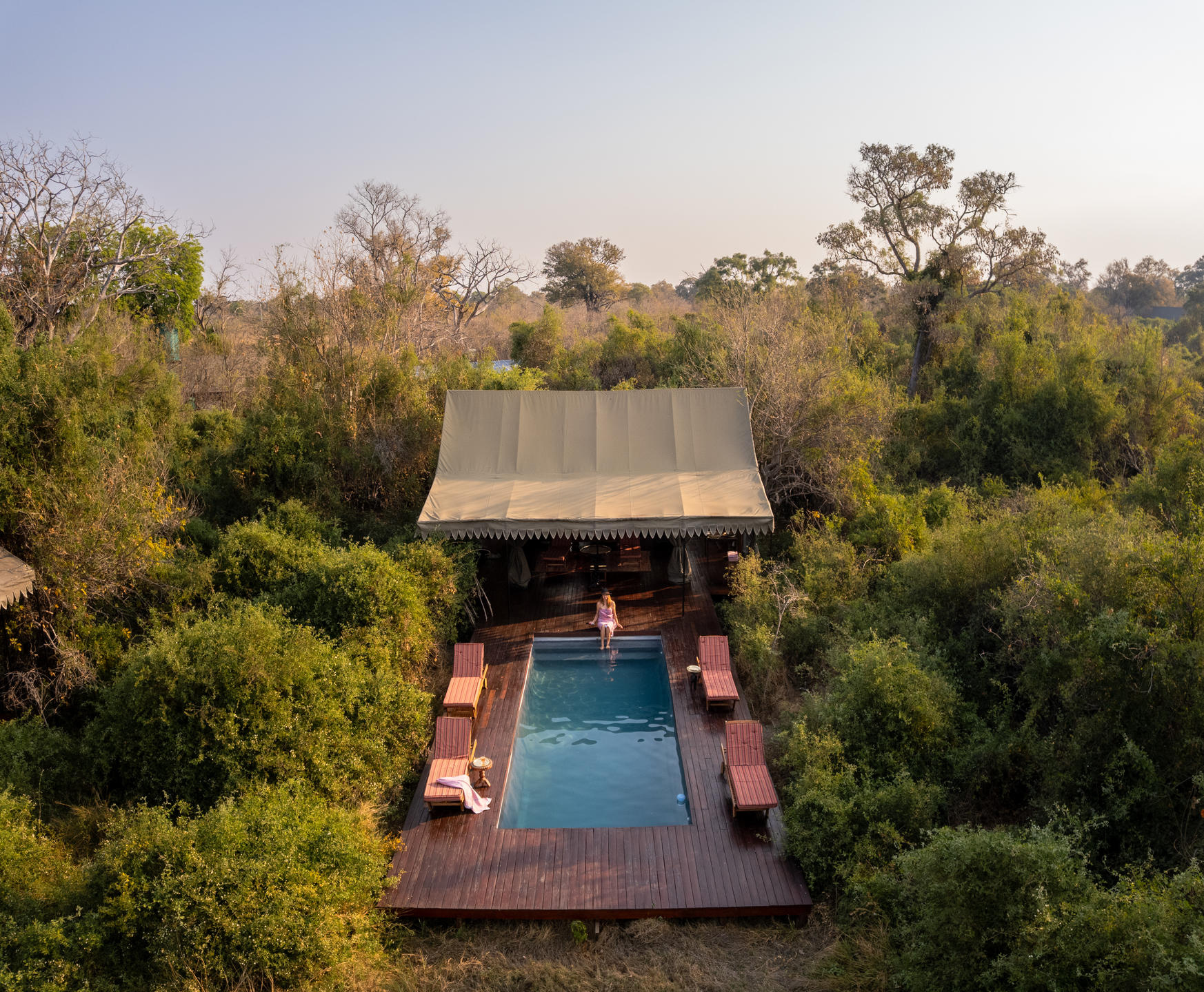 Jack's Private Camp in the Makgadikgadi at dusk