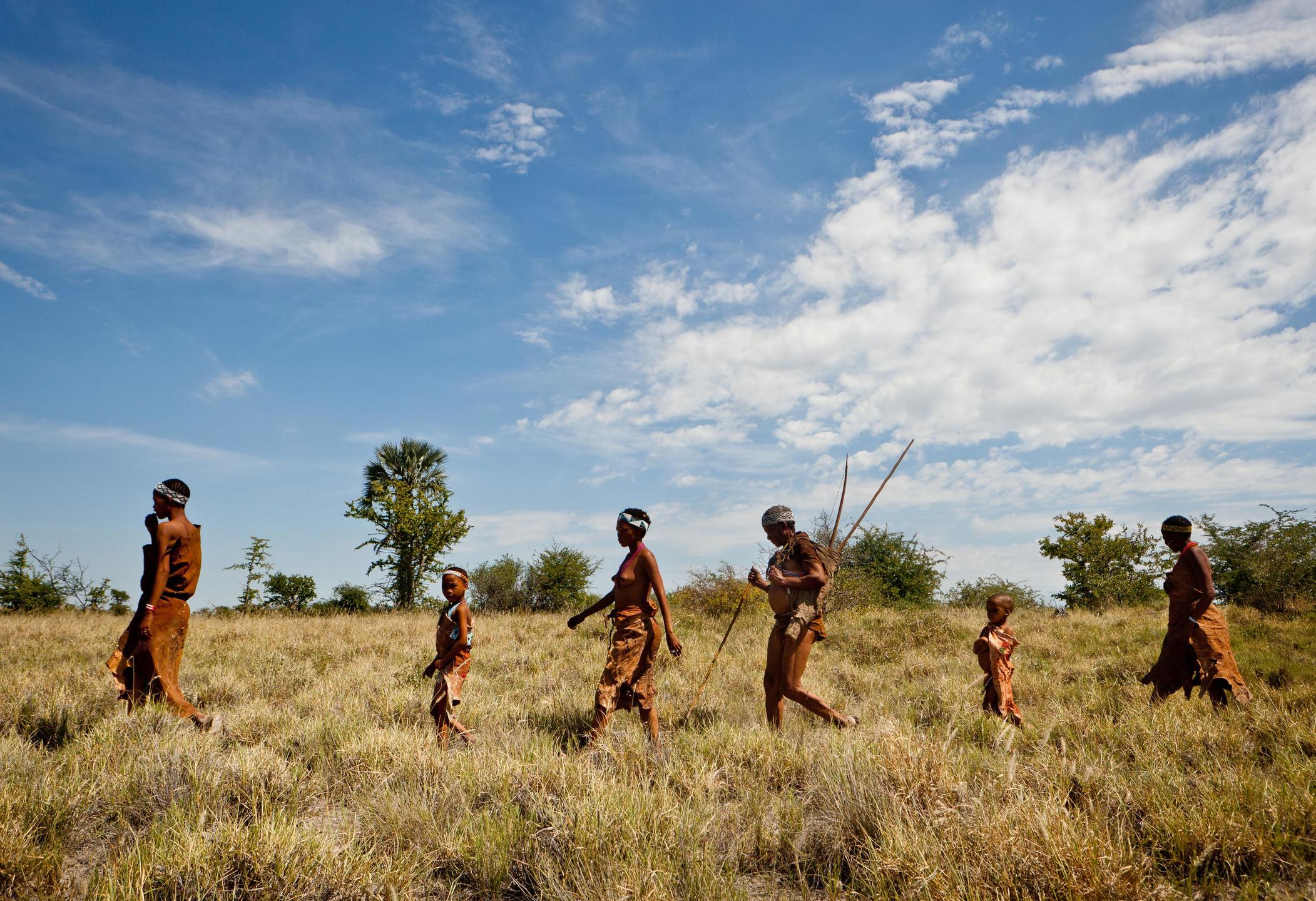 Bushman walk in the Makgadikgadi