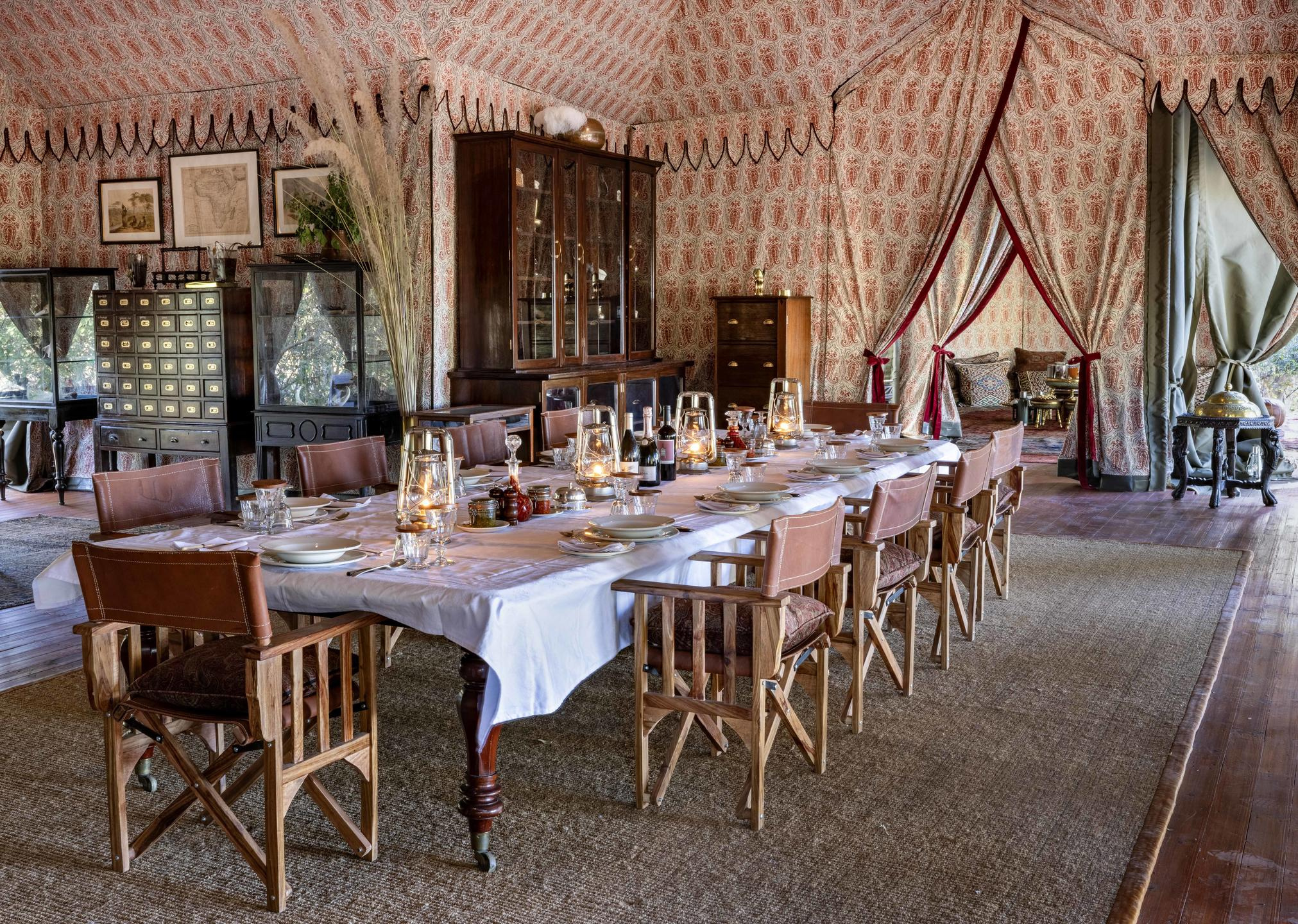 Jack's Private Camp dining tent