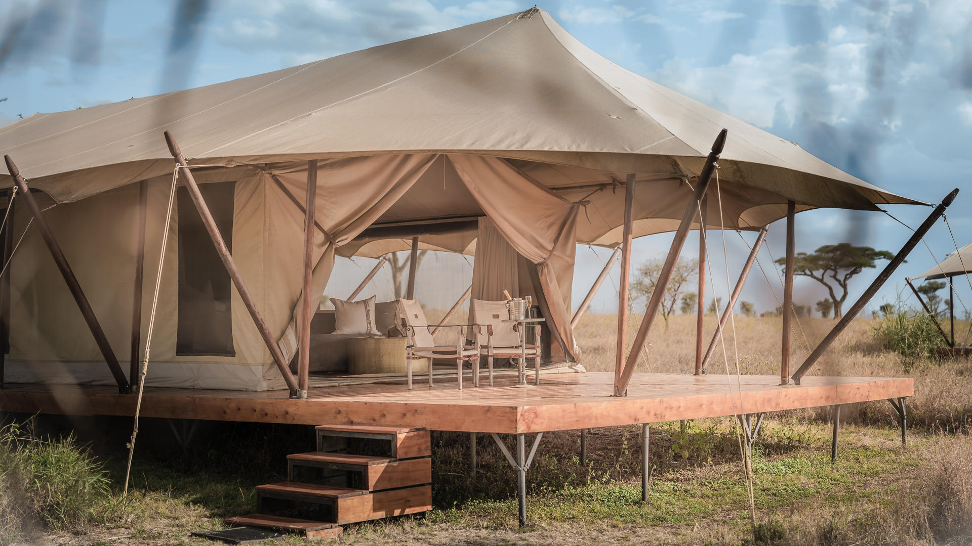Safari camp in the Serengeti
