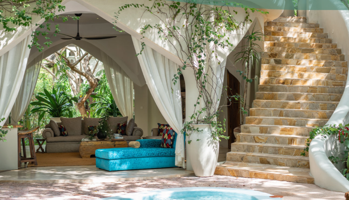 Villa terrace at Xanadu Zanzibar