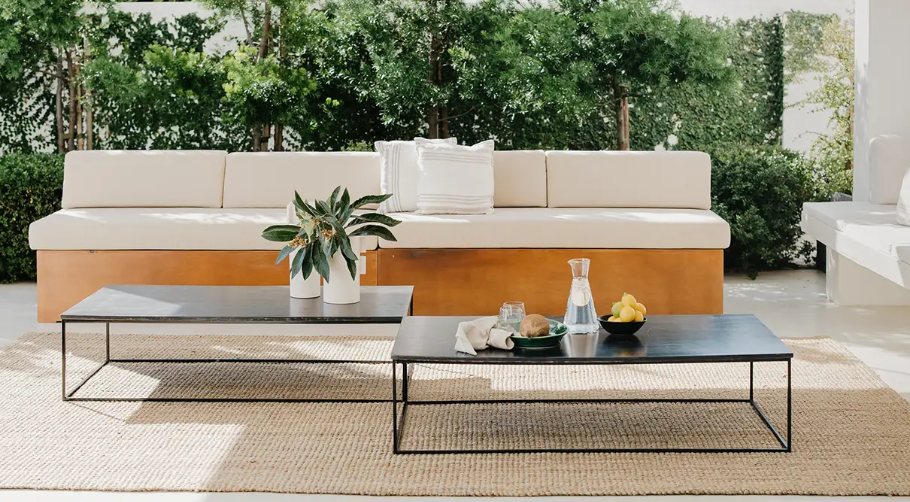 Pool and living space at The Aven