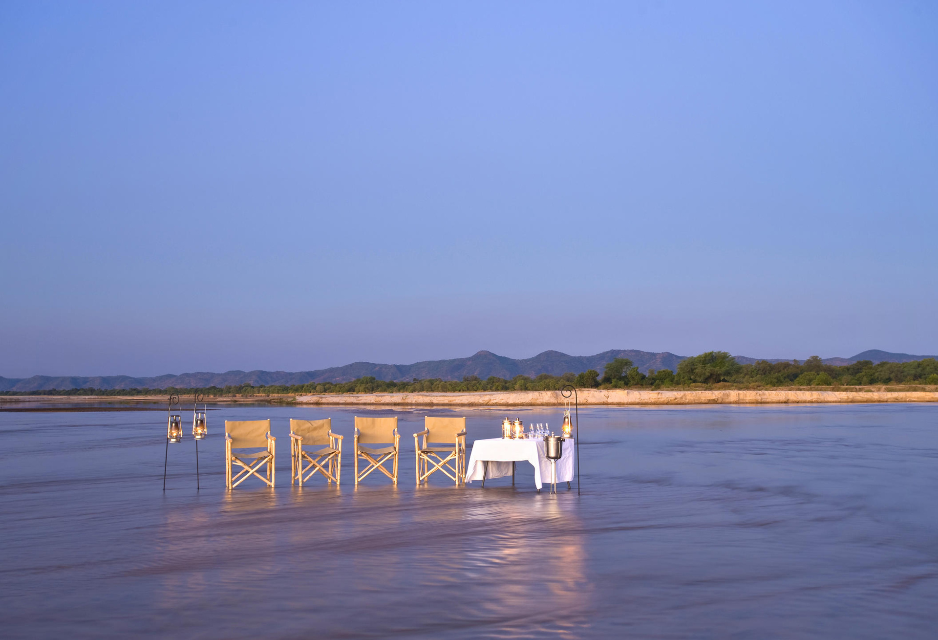 Sunset atmosphere in South Luangwa