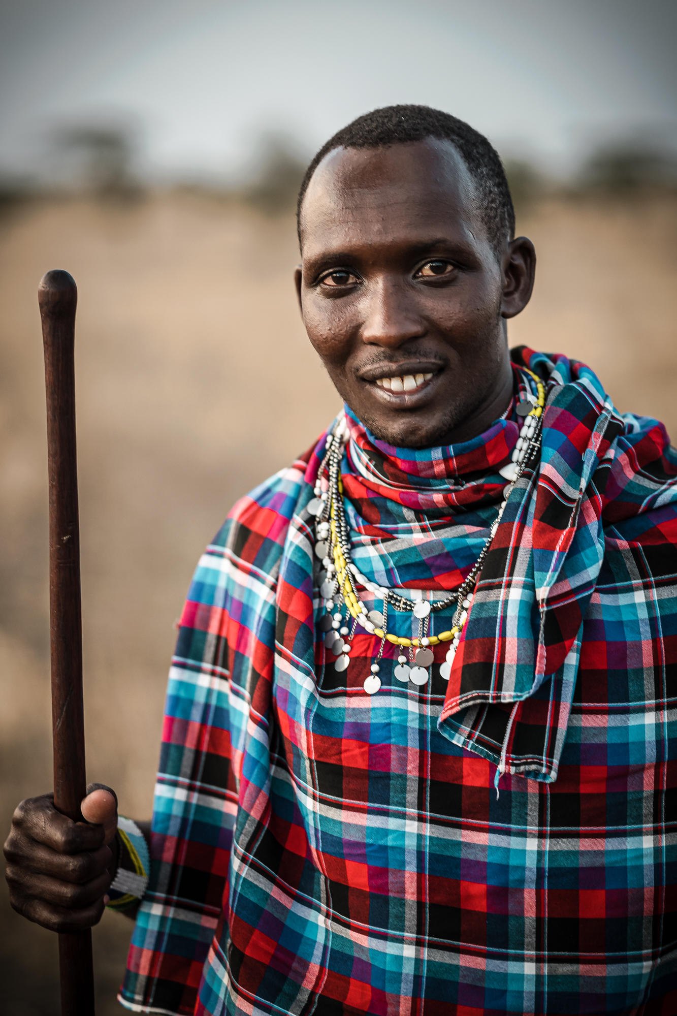 Portrait of a Maasai guide in northern Tanzania