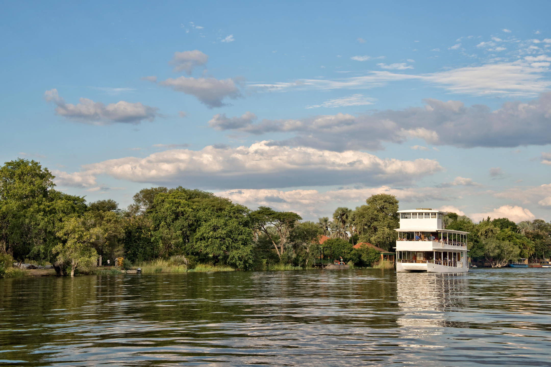 River boat scene near Victoria Falls
